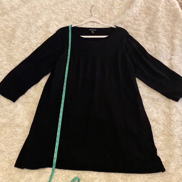 Eileen Fisher 100% Merino Wool slight A-line tunic, 3/4 sleeves, barely worn. - Picture 2 of 8